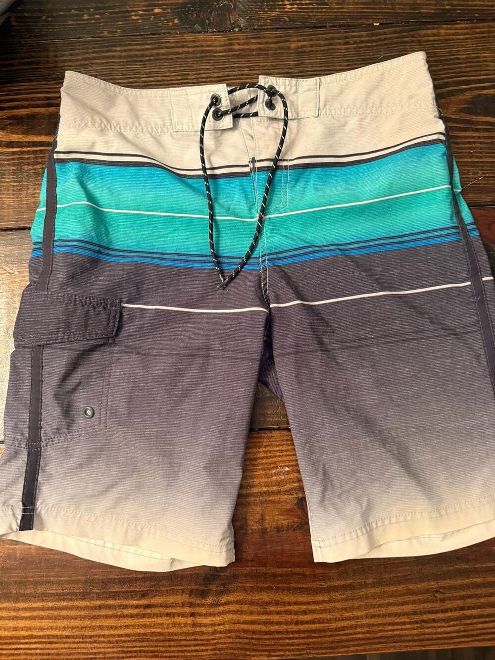 Goodfellow & Co Men's Striped Ombre Board Swim Shorts Size 32